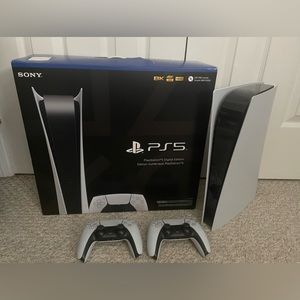 PS5 Digital Edition with 2 Controllers